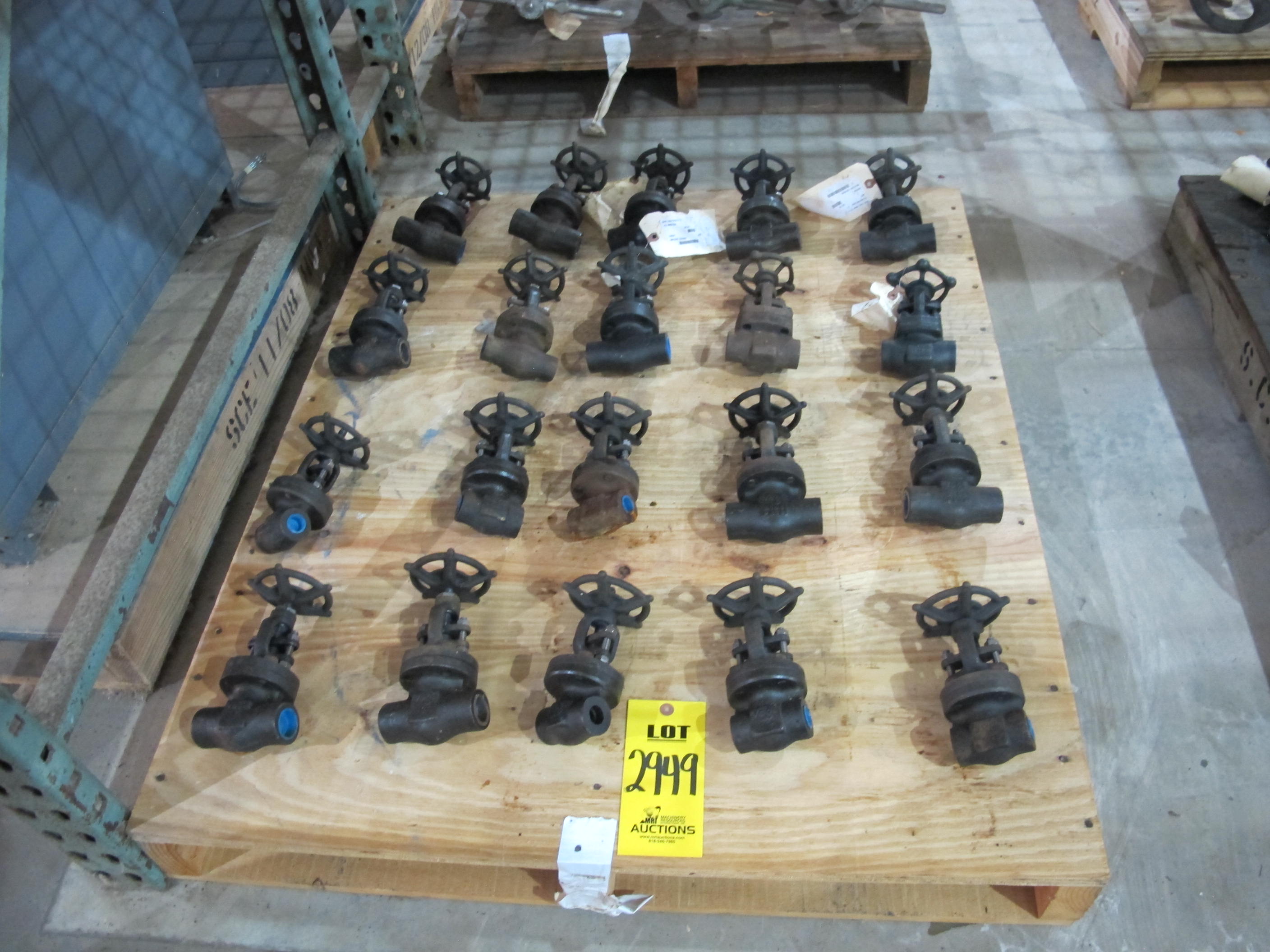 LOT PALLET W/ (20) ASSORTED VALVES (W-51) LOADING & HANDLING FEE $15-